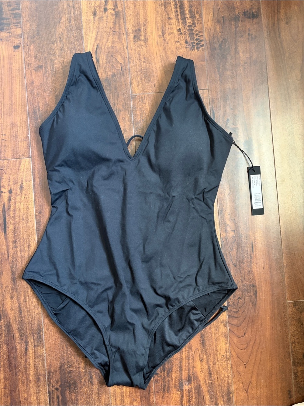 TA3 Plunge Compression Black One-Piece Swimsuit XL Short
